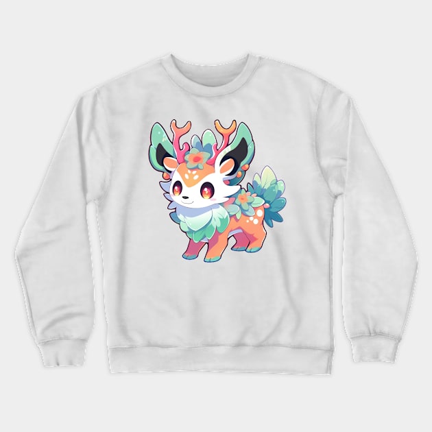 Cute Chibi Kirin Creature Crewneck Sweatshirt by SundayDonuts